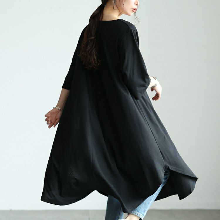 大きいサイズ レディース ラウンド裾フレアワンピース　cast-5552031