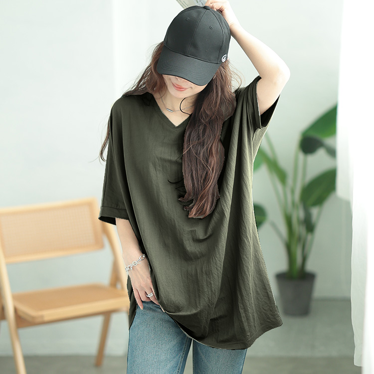 大きいサイズ レディース UVカット＆接触冷感ストレッチ鹿の子ドルマンカットソー　map-38 【メール便可】