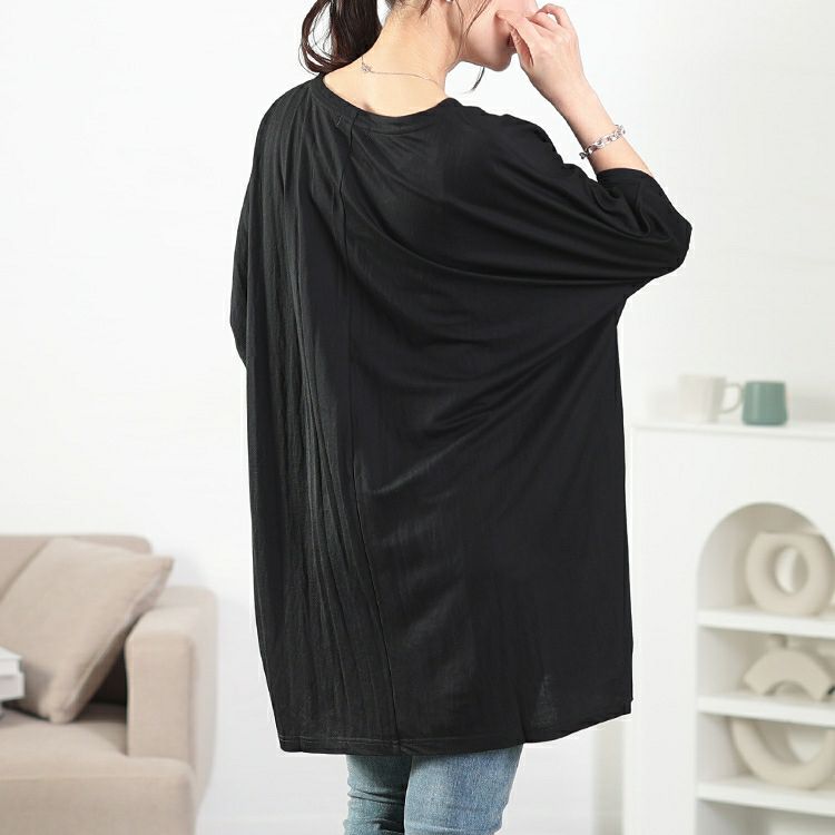 大きいサイズ レディース UVカット＆接触冷感ストレッチ鹿の子ドルマンカットソー　map-38 【メール便可】