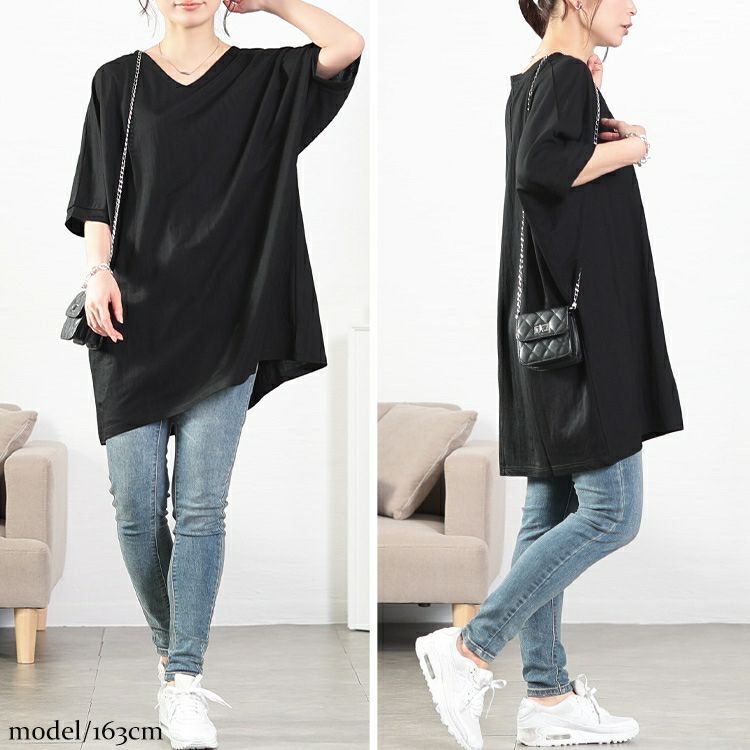 大きいサイズ レディース UVカット＆接触冷感ストレッチ鹿の子ドルマンカットソー　map-38 【メール便可】