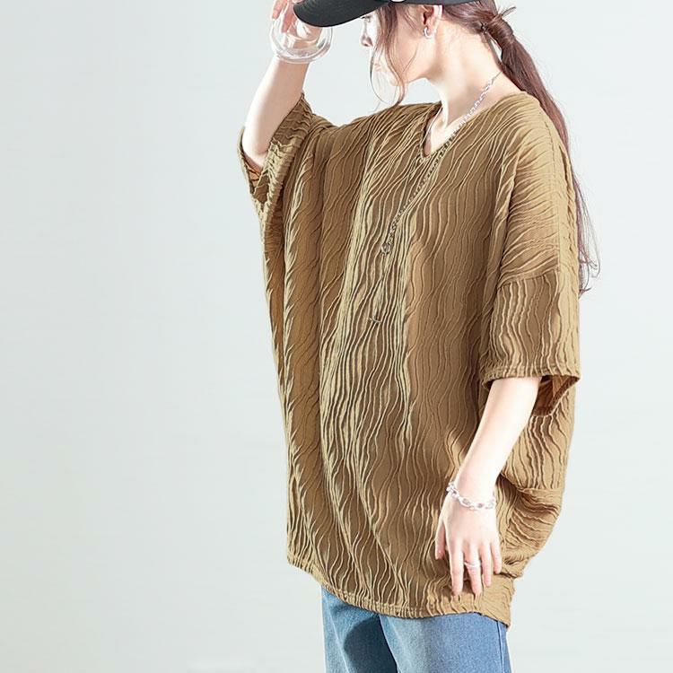 大きいサイズ レディース ウェーブストライプドルマンチュニック　maru-30142 ベージュ