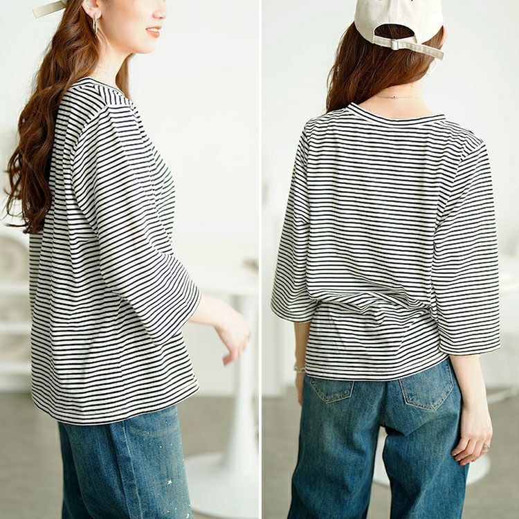 大きいサイズ レディース メロウペプラムロゴビスチェ＆ボーダーTシャツ2点セット　cpdai-659639 【メール便可】