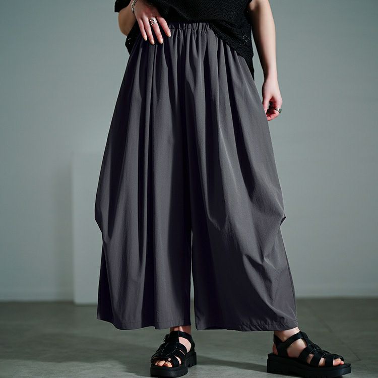 大きいサイズ レディース サイドタックワイドバレルパンツ　nw-25018