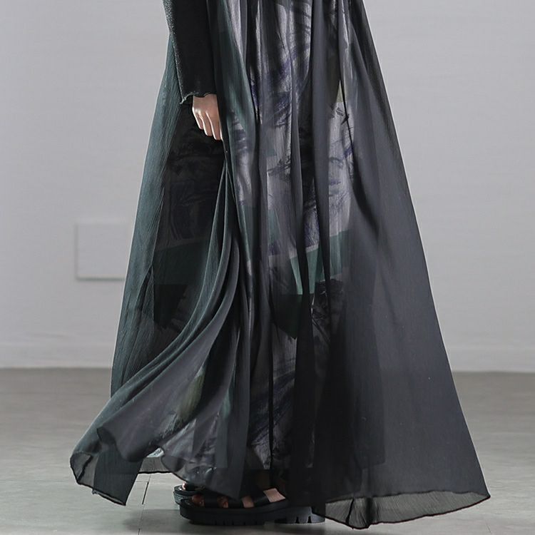 大きいサイズ レディース アート柄レイヤードサロペットワンピース　nw-25013