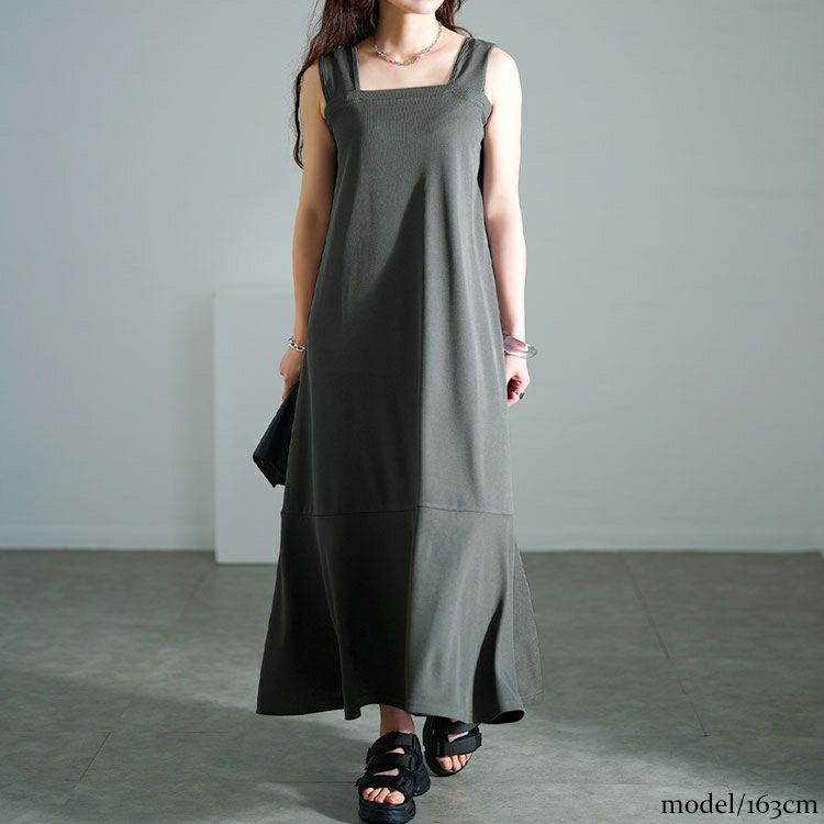 大きいサイズ レディース ワッフルマーメイドジャンパースカート　maru-30139