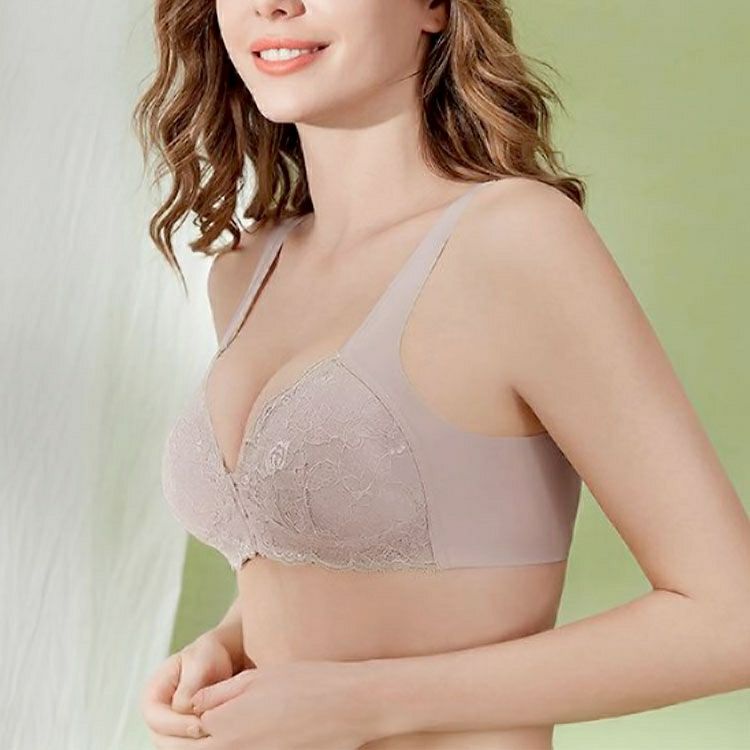 大きいサイズ レディース フロントホックシームレスブラ　goldy-1660