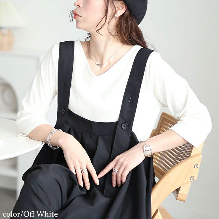 大きいサイズ レディース ラウンドヘムVネックコットンカットソー　wk-0531【メール便可】