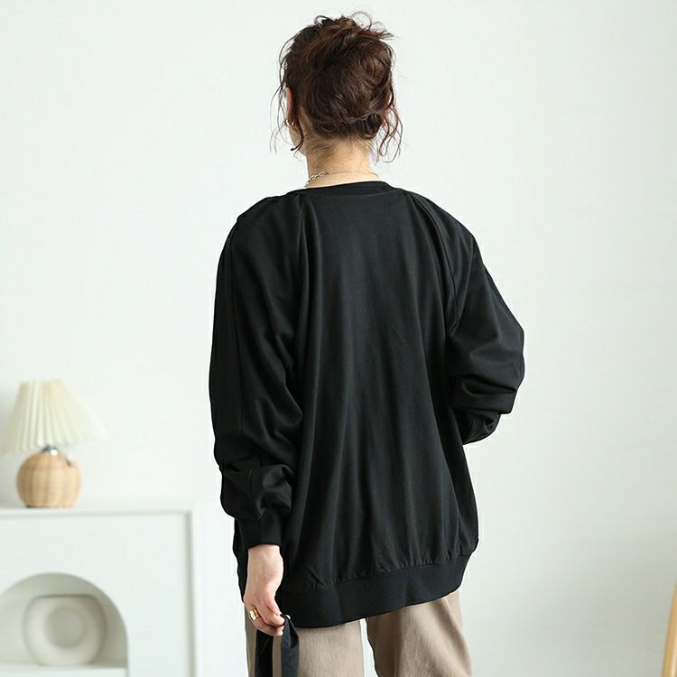 大きいサイズ レディース 深VネックコットンZIPブルゾン　wk-0522