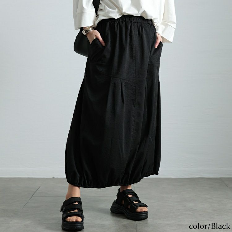 大きいサイズ レディース 切り替えタックバルーンスカート　sw-0740