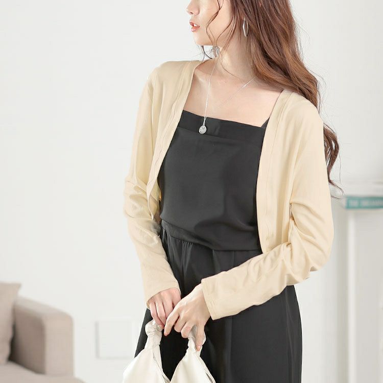 大きいサイズ レディース ショート丈トッパーカーディガン＆ワイドサロペットパンツ2点セット　goldy-1666