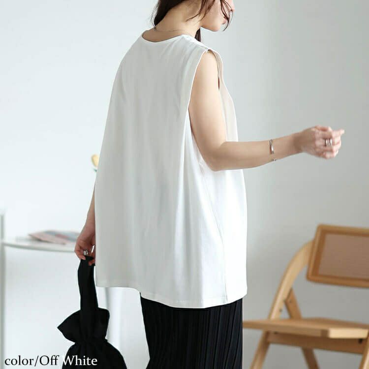 大きいサイズ レディース タックショルダーノースリーブチュニック　maru-30149【メール便可】