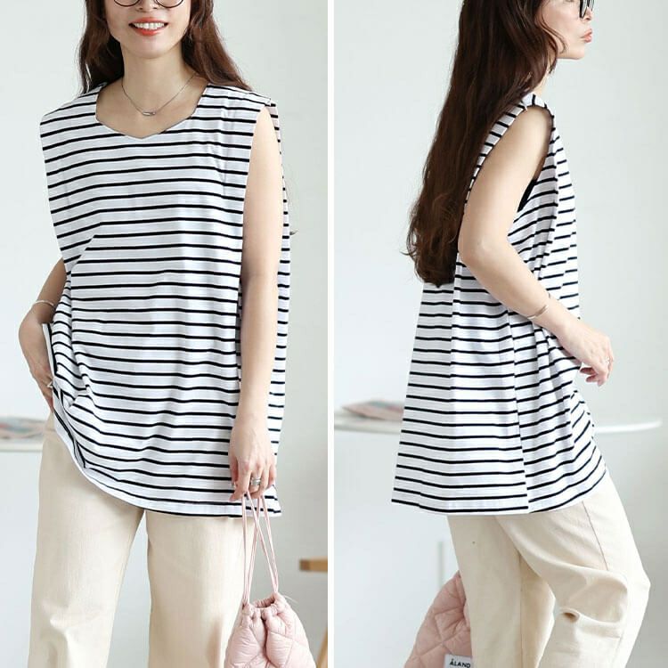 大きいサイズ レディース タックショルダーノースリーブチュニック　maru-30149【メール便可】