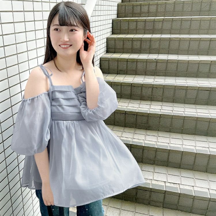 大きいサイズ レディース 袖取り外し2wayリボンキャミソール　tana-351022