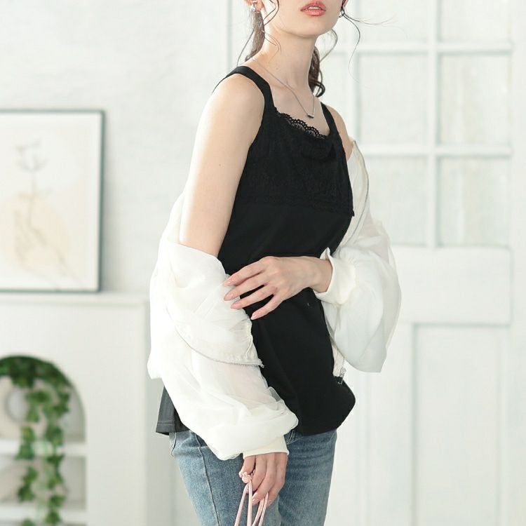 大きいサイズ レディース スカラップレースタンクトップ　cast-5554005【メール便可】