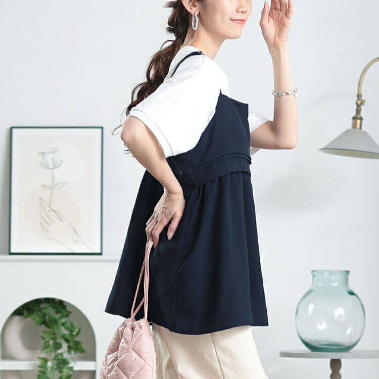 大きいサイズ レディース 接触冷感＆UVカットペプラムキャミビスチェ　cpdai-640797【メール便可】