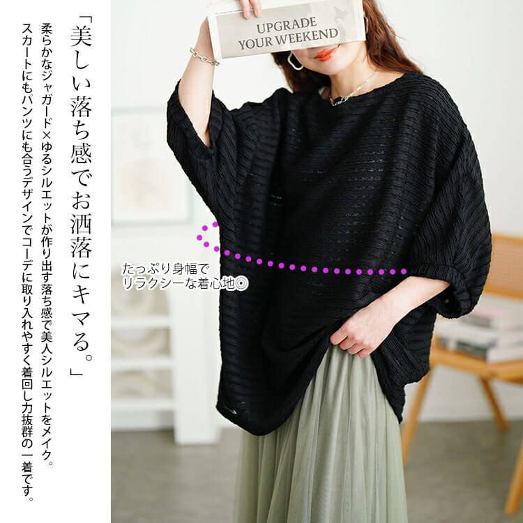 大きいサイズ レディース レースボーダードルマンチュニック　cpdai-659773