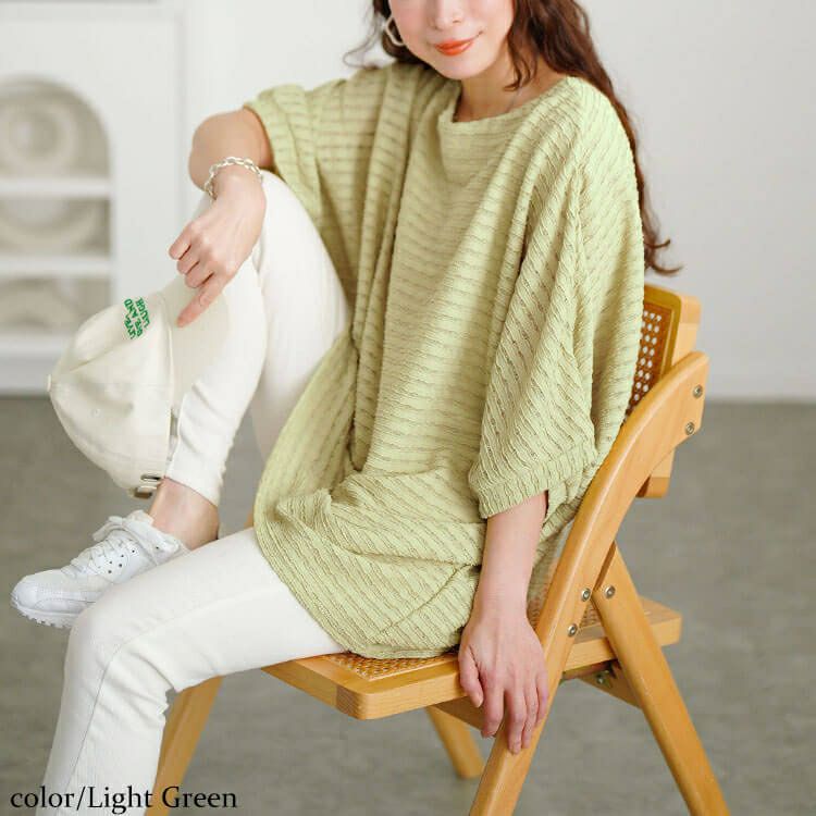 大きいサイズ レディース レースボーダードルマンチュニック　cpdai-659773