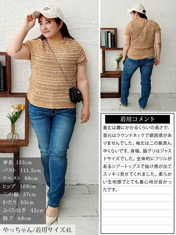 大きいサイズ レディース シフォンシャーリングプルオーバー　cpdai-659771【メール便可】