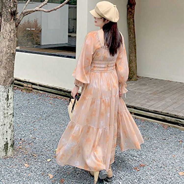 大きいサイズ レディース タイダイ柄スクエアネックティアードワンピース　goldy-1677