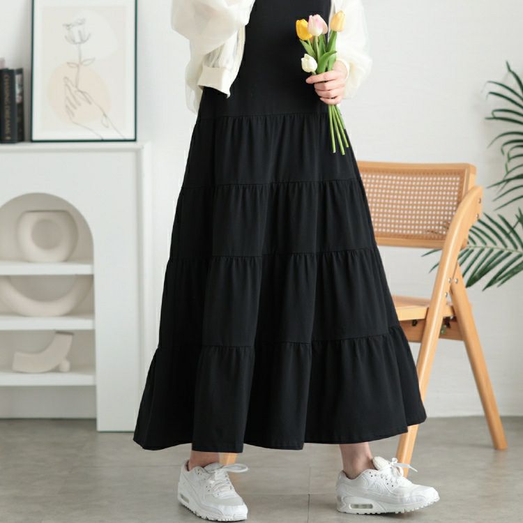 大きいサイズ レディース 接触冷感ティアードワンピース　kt-7825650