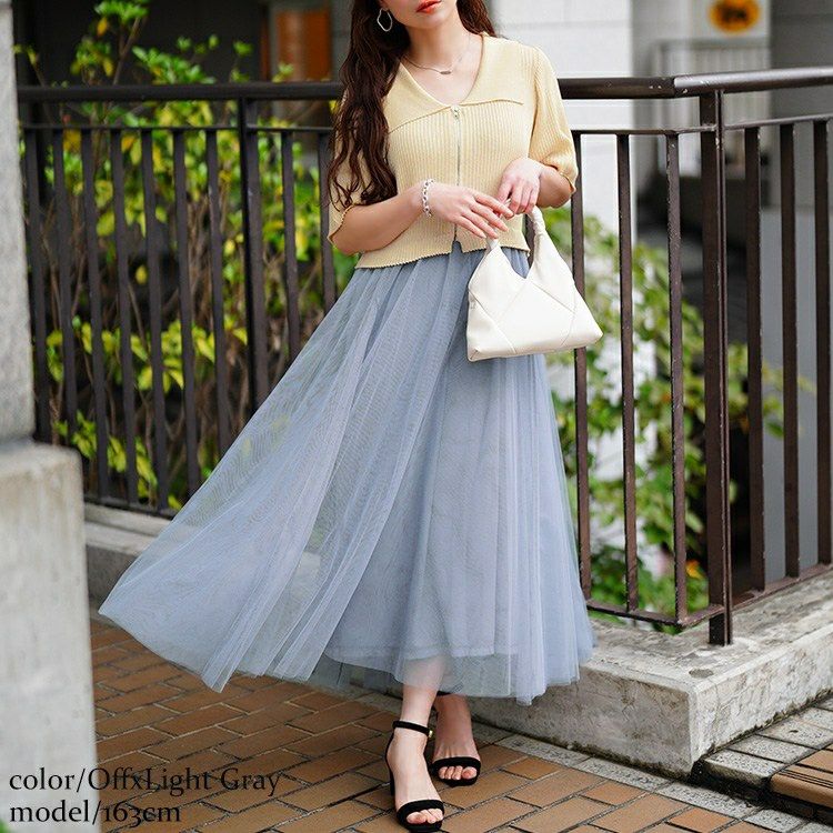 大きいサイズ レディース リブニットドッキングチュールワンピース　sum-0001