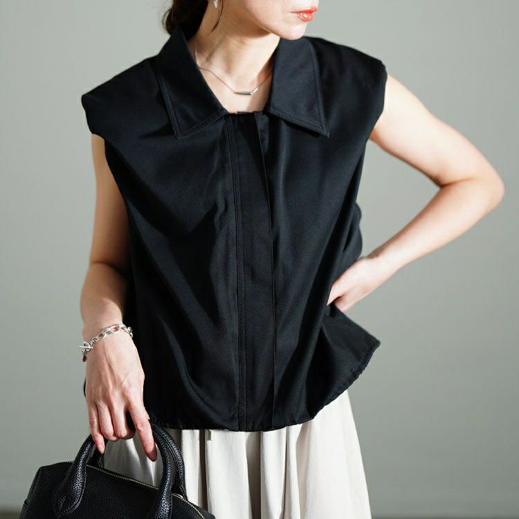 大きいサイズ レディース バルーンクロップドZIPトップス　sw-0705【メール便可】