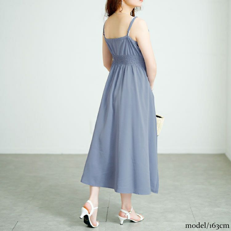 大きいサイズ レディース カシュクールキャミワンピース　fem-563【メール便可】