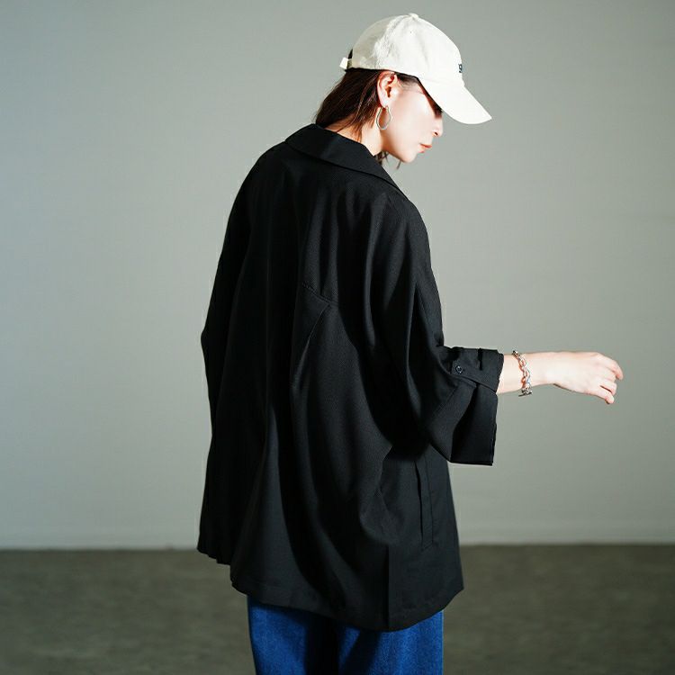 大きいサイズ レディース ワッシャーオーバーサイズジャケット 　nw-25011【メール便可】
