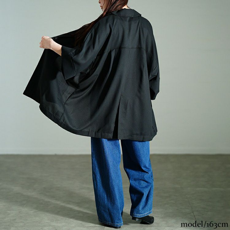 大きいサイズ レディース ワッシャーオーバーサイズジャケット 　nw-25011【メール便可】