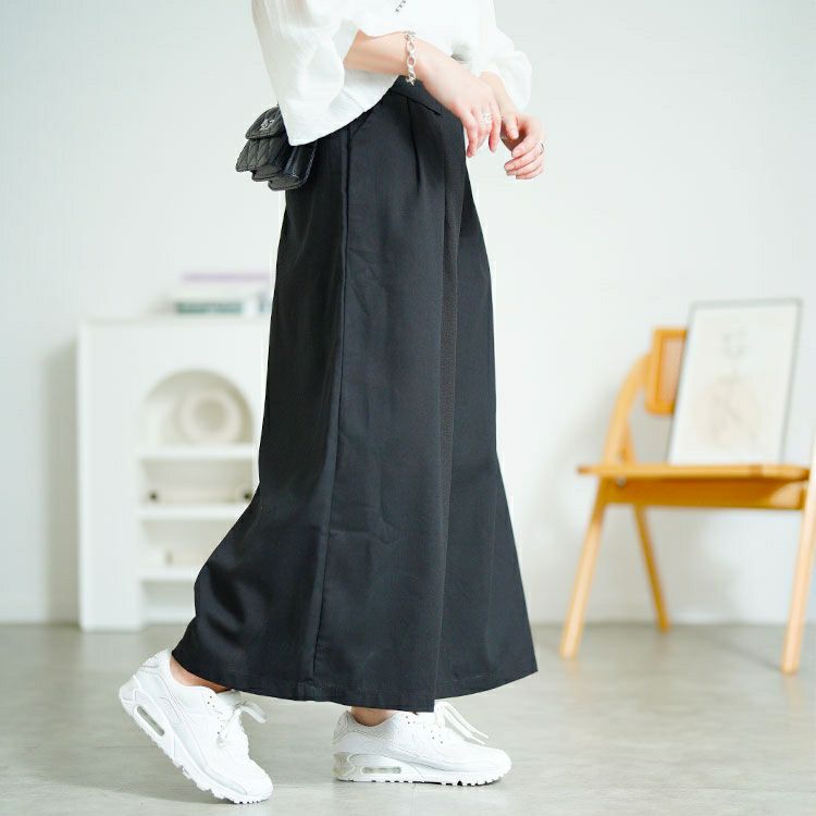 大きいサイズ レディース コットンタックワイドパンツ　goldy-1688【メール便可】