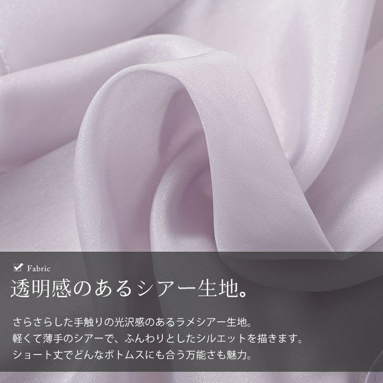 大きいサイズ レディース ダブルフリルスリーブシアーブラウス　tana-351057【メール便可】