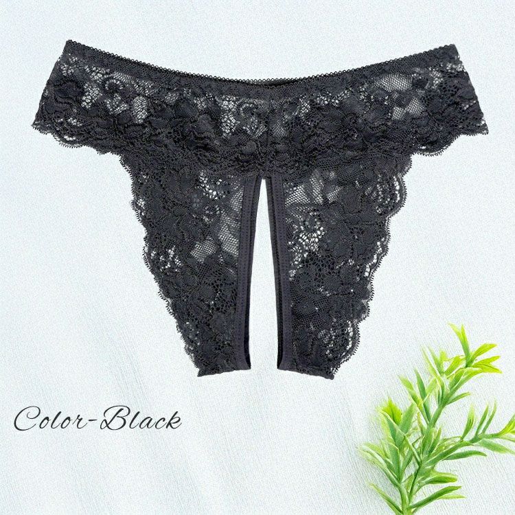 大きいサイズ レディース 股割れ総レースショーツ　goldy-1693【メール便可】