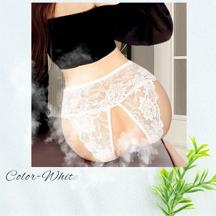 大きいサイズ レディース 股割れ総レースショーツ　goldy-1693【メール便可】