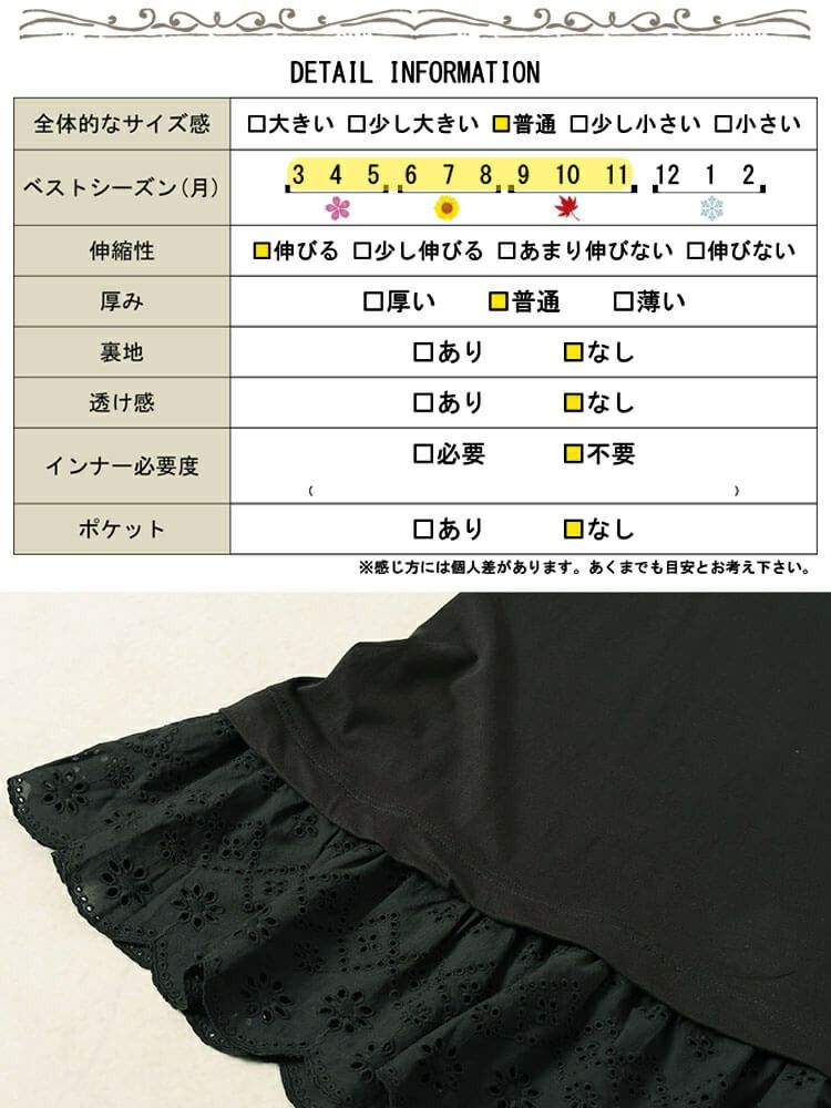 大きいサイズ レディース 接触冷感裾レースコットンタンクトップ　cpdai-659706【メール便可】