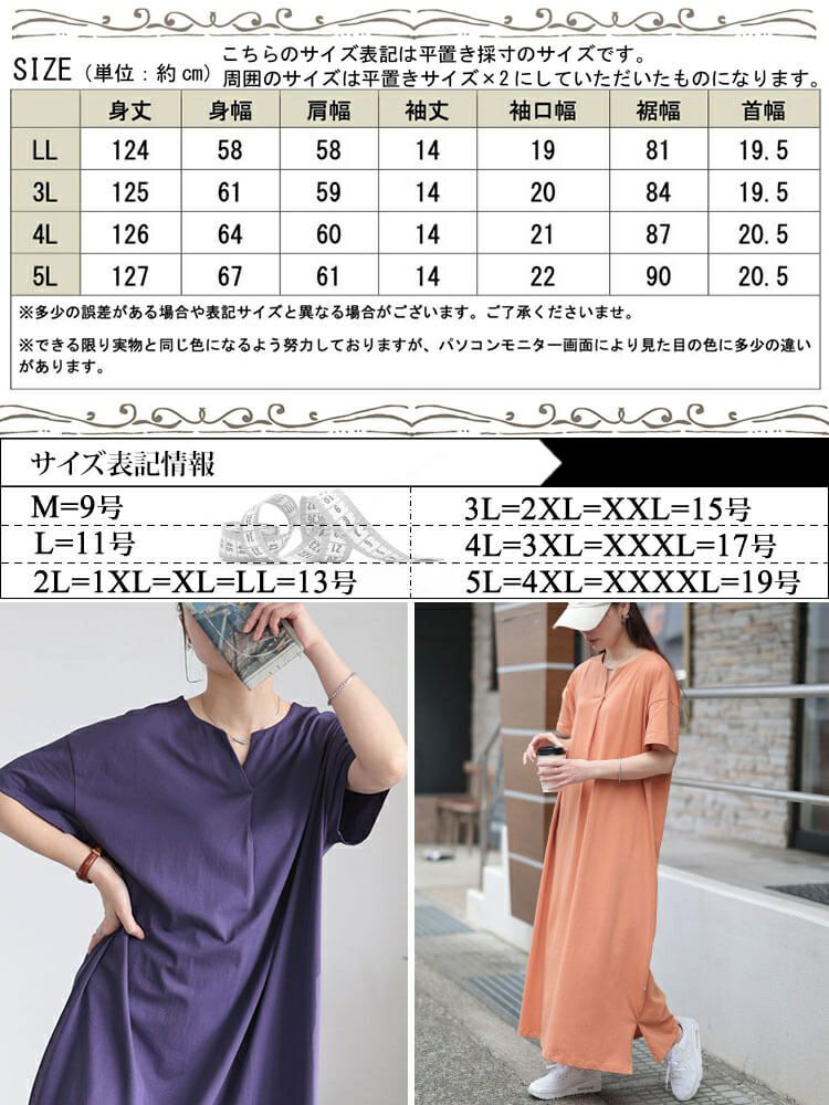 大きいサイズ レディース 接触冷感＆UVカットコットンワンピース　cpdai-659854【メール便可】