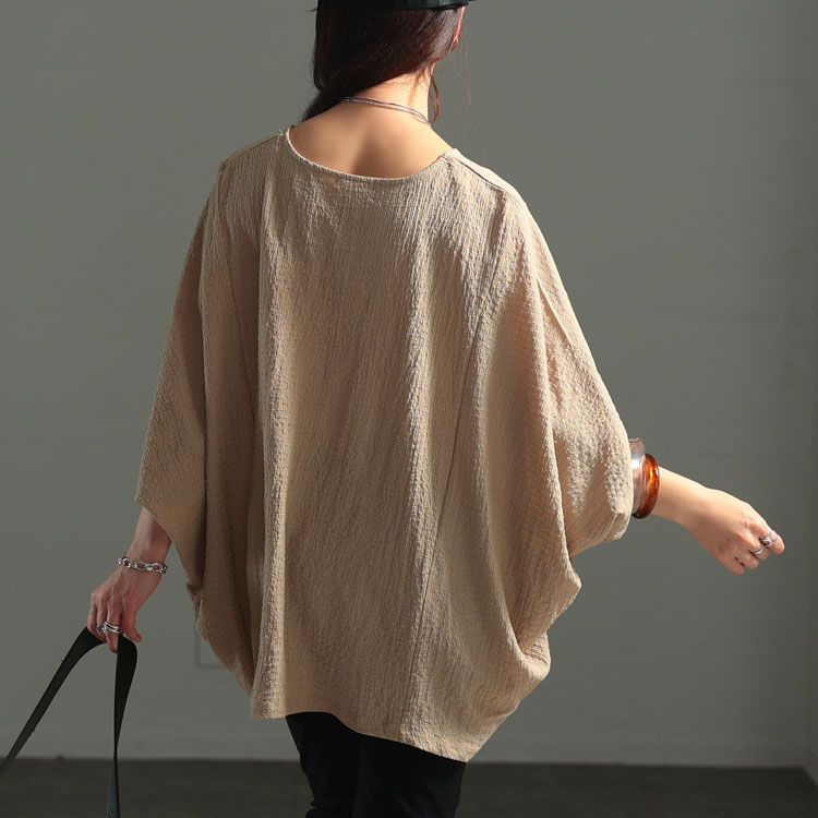 大きいサイズ レディース モモンガ風ジャガードドルマンカットソー　mncut-152333【メール便可】