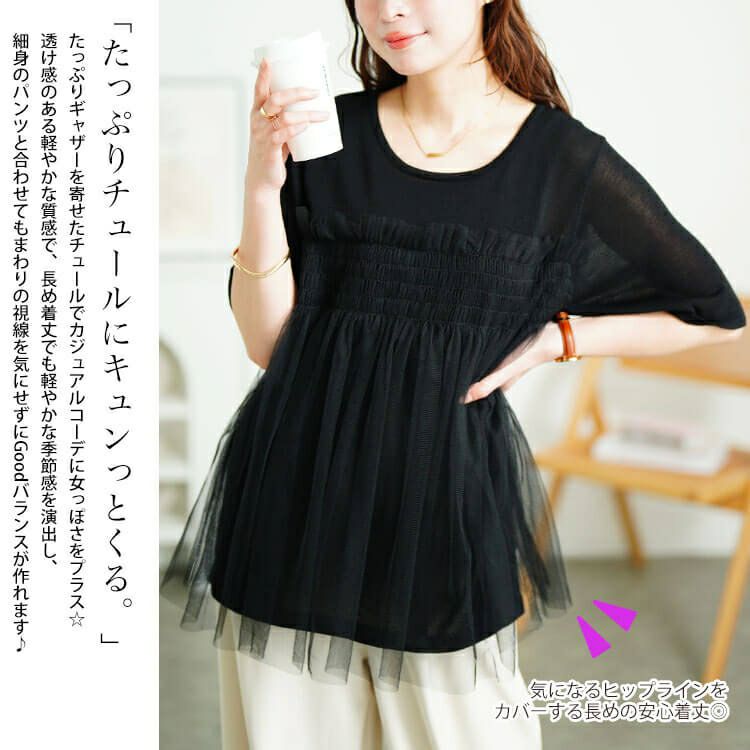 大きいサイズ レディース チュールビスチェドッキングニット　sum-0014【メール便可】