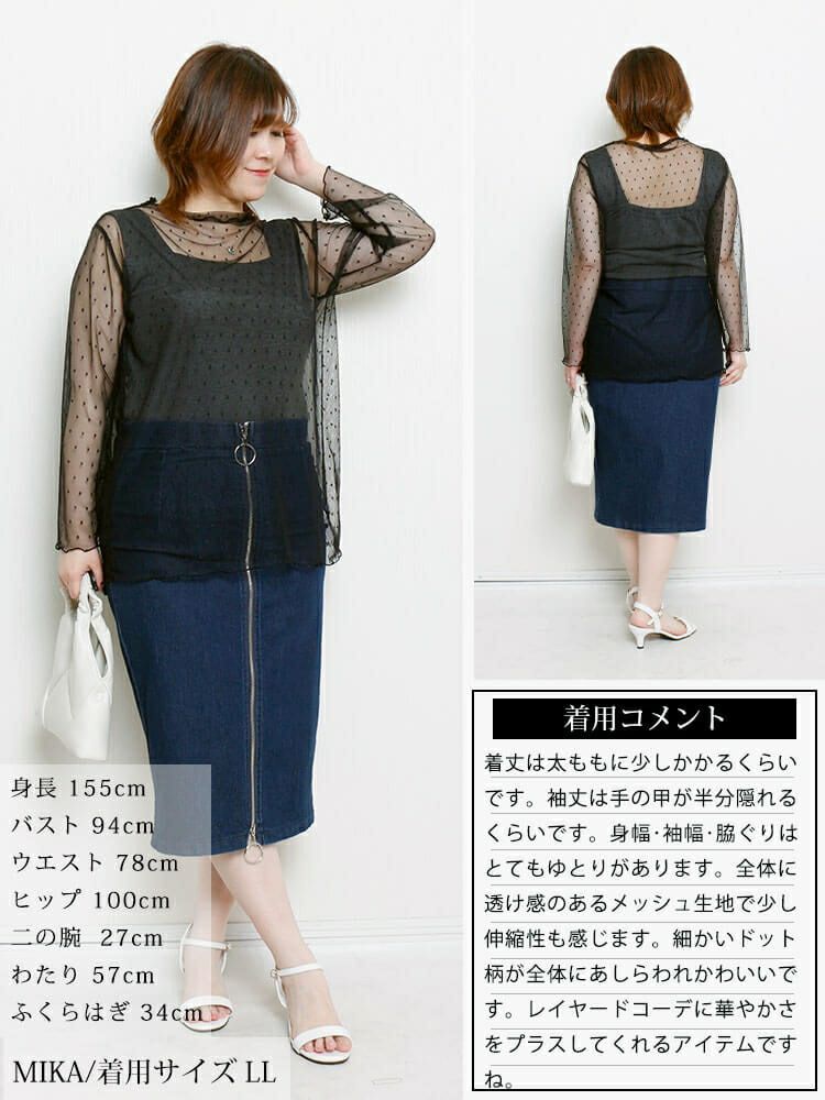 大きいサイズ レディース シアードットメロートップス　sum-0007【メール便可】