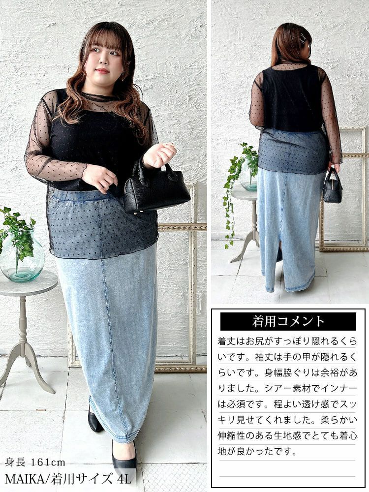 大きいサイズ レディース シアードットメロートップス　sum-0007【メール便可】