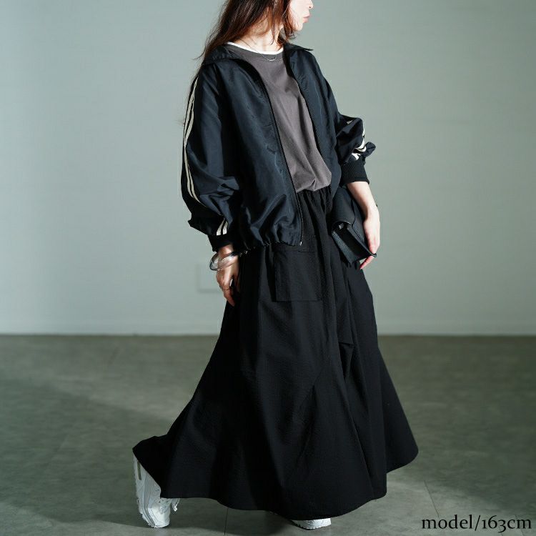 大きいサイズ レディース ランダムタックスカート　nw-25024