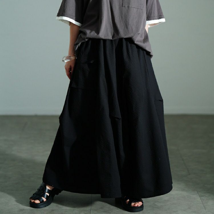 大きいサイズ レディース ランダムタックスカート　nw-25024
