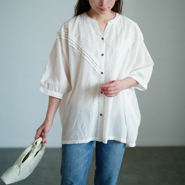 大きいサイズ レディース キーネックドルマンシャツ　kt-24mi8【メール便可】