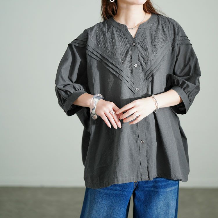 大きいサイズ レディース キーネックドルマンシャツ　kt-24mi8【メール便可】