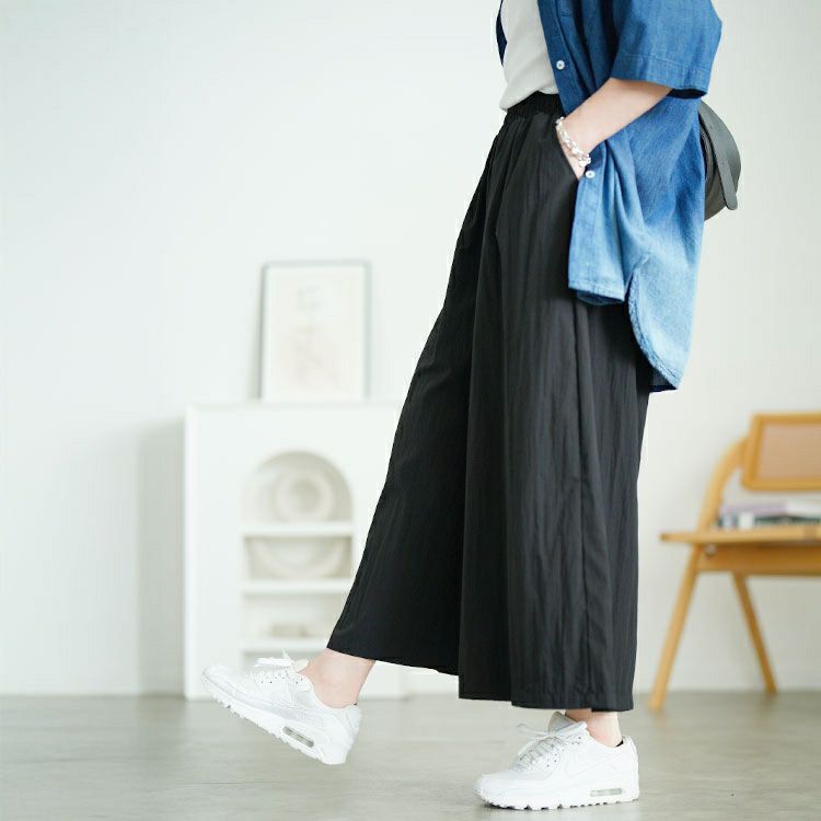 大きいサイズ レディース タックギャザーワイドパンツ　goldy-1669【メール便可】