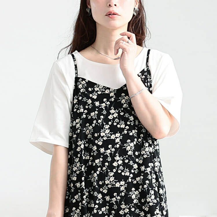 大きいサイズ レディース 後レースアップキャミワンピース　tog-1050 【メール便可】