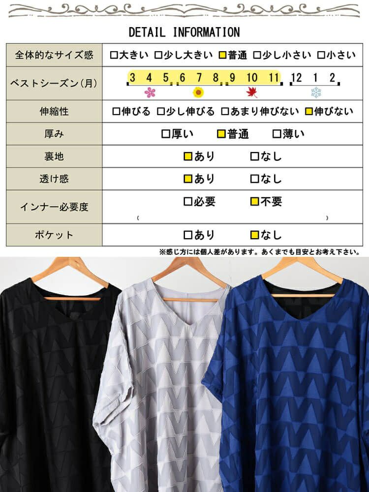 大きいサイズ レディース 幾何学柄ドロストBOXチュニック　maru-30184