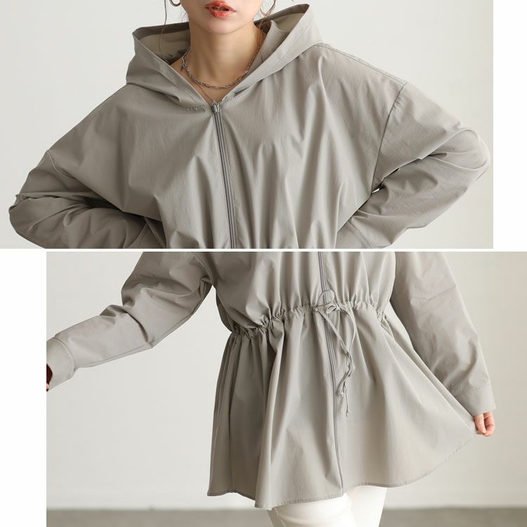 大きいサイズ レディース UVカット＆耐塩素ドロストラッシュガード　mnfk-858301