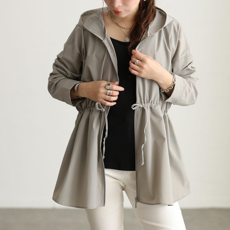 大きいサイズ レディース UVカット＆耐塩素ドロストラッシュガード　mnfk-858301