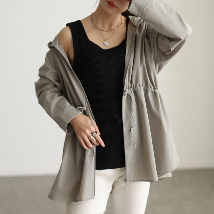 大きいサイズ レディース UVカット＆耐塩素ドロストラッシュガード　mnfk-858301