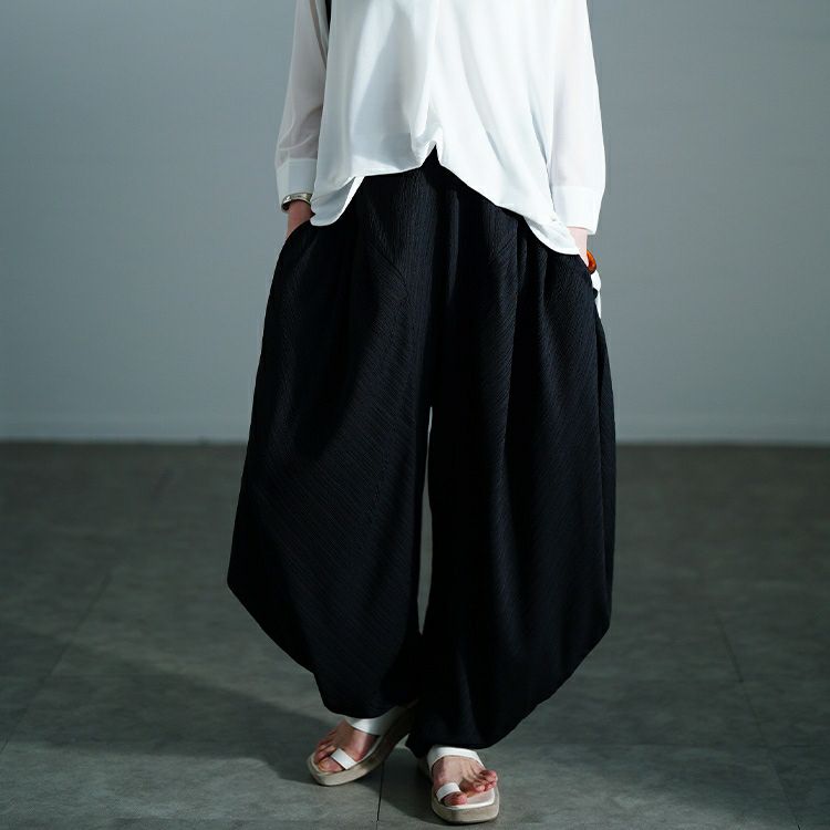 大きいサイズ レディース 楊柳変形サーカスパンツ　sw-0776